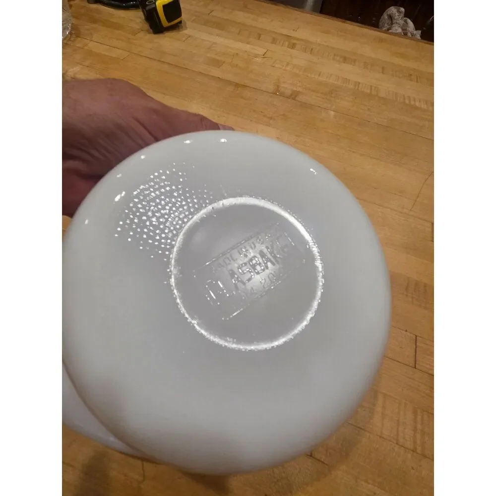 Vintage Glasbake White Milk Glass Round 2 Quart Casserole Baking Dish J514